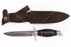 Нож финка НКВД-5 кованая сталь ХВ-5 Алмазка карельская берёза (коричневый)